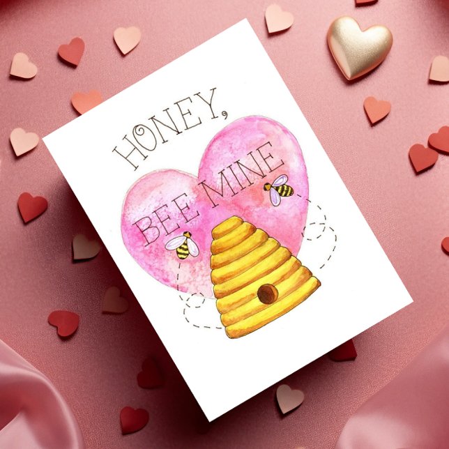 Honey Bee Mine Valentine's Day Card (Creator Uploaded)