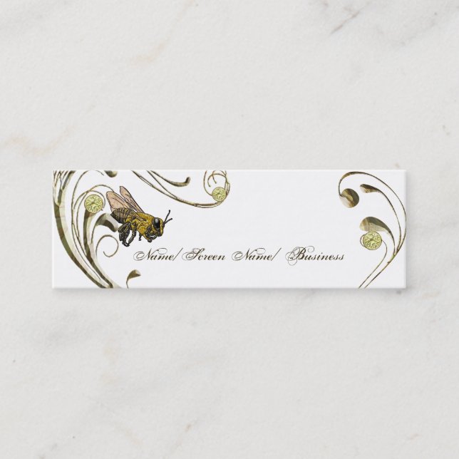 Honey Bee Mini Business Card (Front)