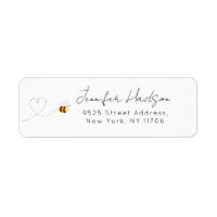 Honey bee minimalist Return Address
