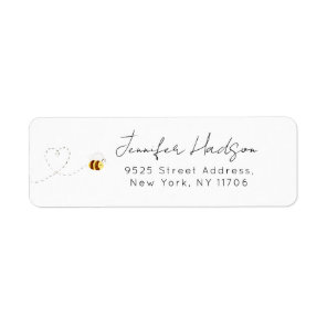 Honey bee minimalist Return Address Label