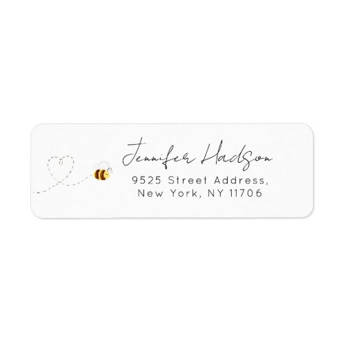 Honey bee minimalist Return Address Label