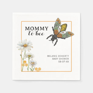 Honey Bee Mommy to Bee Baby Shower Napkins Bumbl