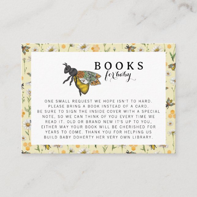 Honey Bee Mommy to Bee Books for Baby Card | Bumbl (Front)