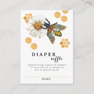 Honey Bee Mommy to Bee Diaper Raffle Card Bumble