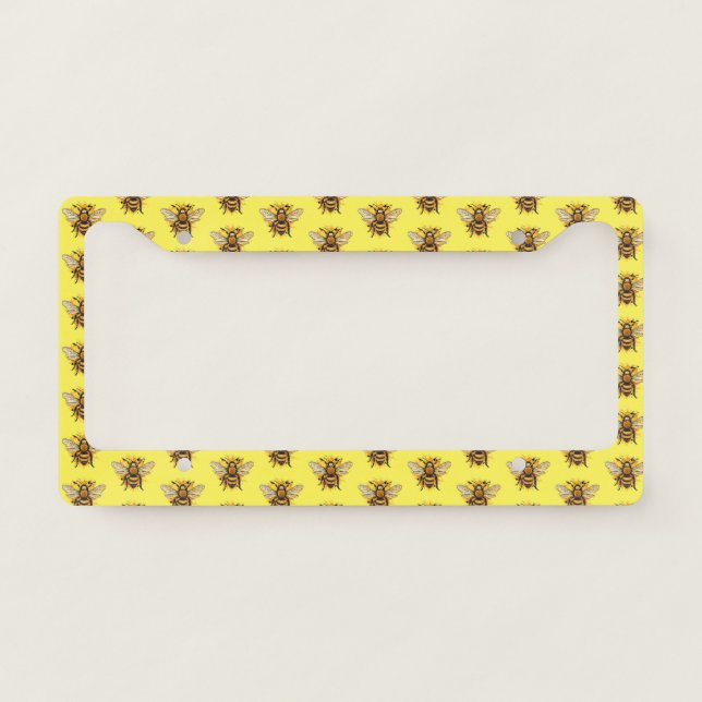 HONEY BEE NATURE LICENSE PLATE FRAME (Front)
