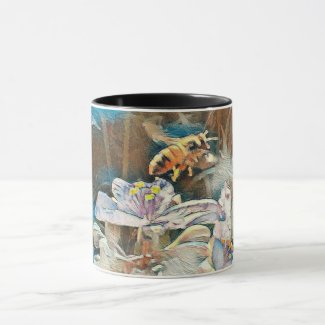 Honey Bee on a Spiderwart Mug