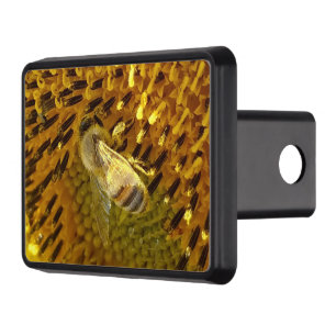 Honey Bee On a Sunflower Trailer Hitch Cover