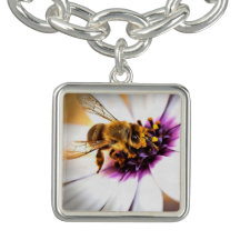Honey Bee On African Daisy Acrylic Art