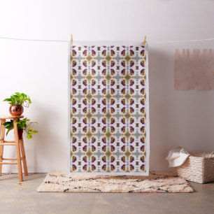 Honey Bee On African Daisy Acrylic Art Fabric
