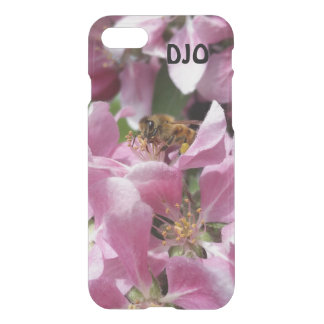 Honey Bee on Crabapple blossom and your Initials iPhone SE/8/7 Case