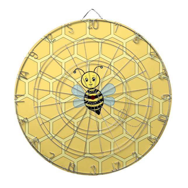 Honey Bee on Honeycomb Dart Board (Front)