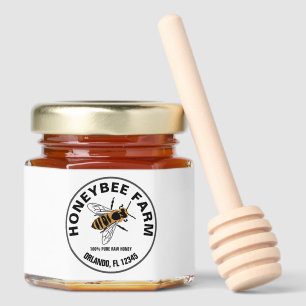 Honey Bee Painting Insect Illustration Jar Favors
