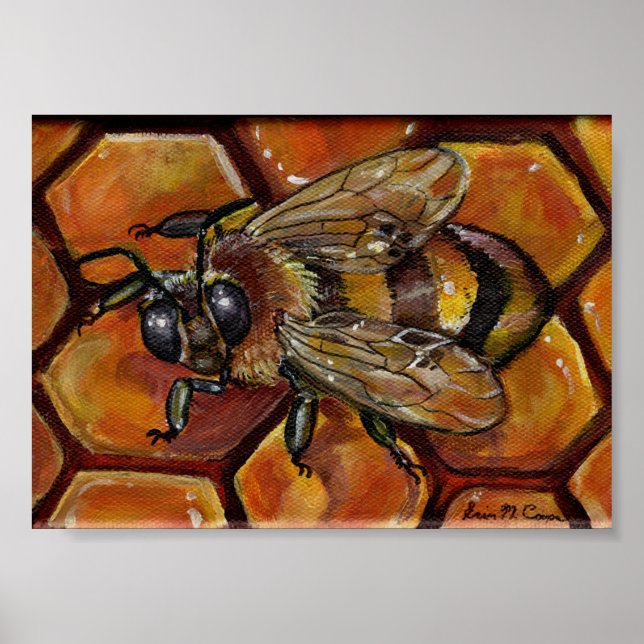 Honey Bee Painting Poster (Front)