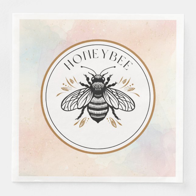 Honey Bee Paper Dinner Napkins (Front)