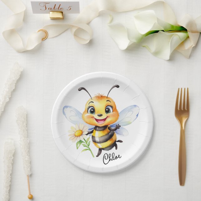 Honey Bee Paper Plates (Wedding)