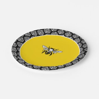 Honey Bee Paper Plates by ArtColorLifeStyle at Zazzle