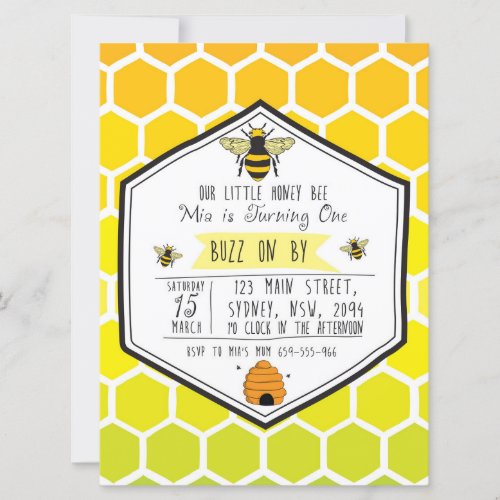 Honey Bee Party Invitation