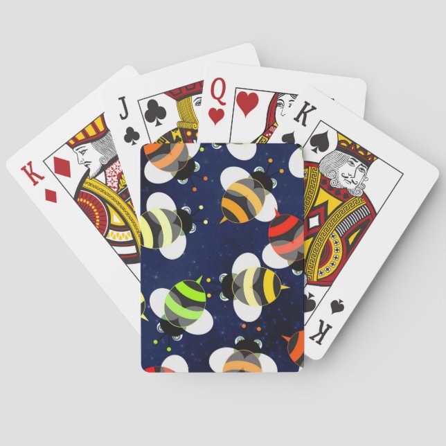 Honey Bee Pattern Poker Cards (Back)