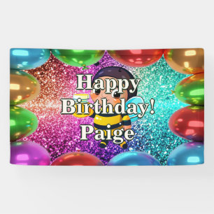 Honey Bee Personalized character birthday banner