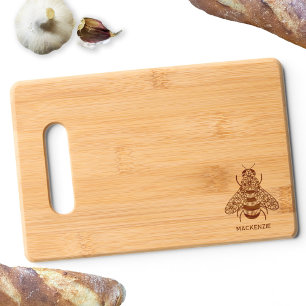 Honey Bee Personalized Name Engraved Cutting Board