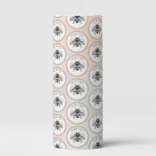 Honey Bee Pillar Candle