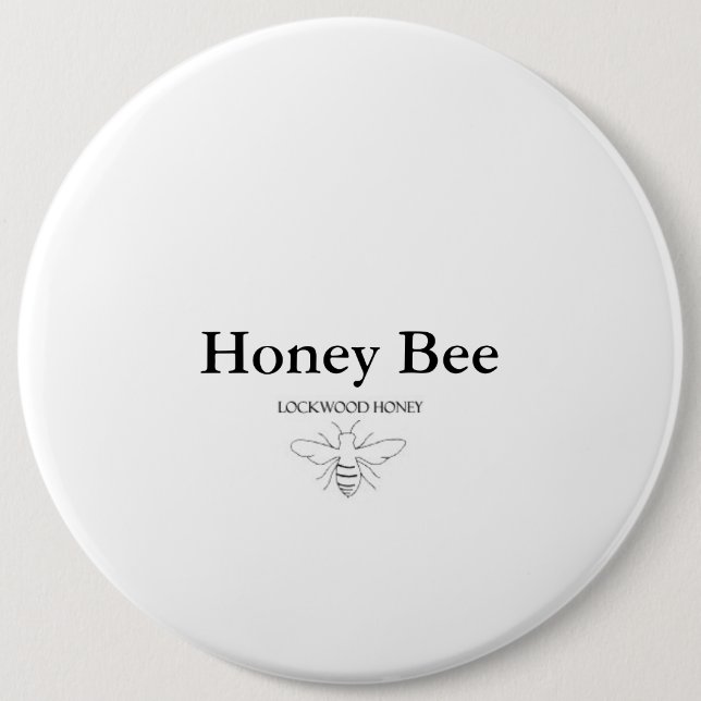 Honey Bee Pinback Button (Front)
