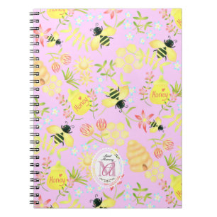 Honey Bee Pink Notebook