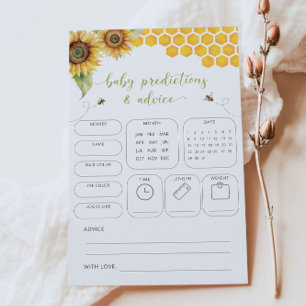Honey Bee Predictions & Advice Baby Shower Game 