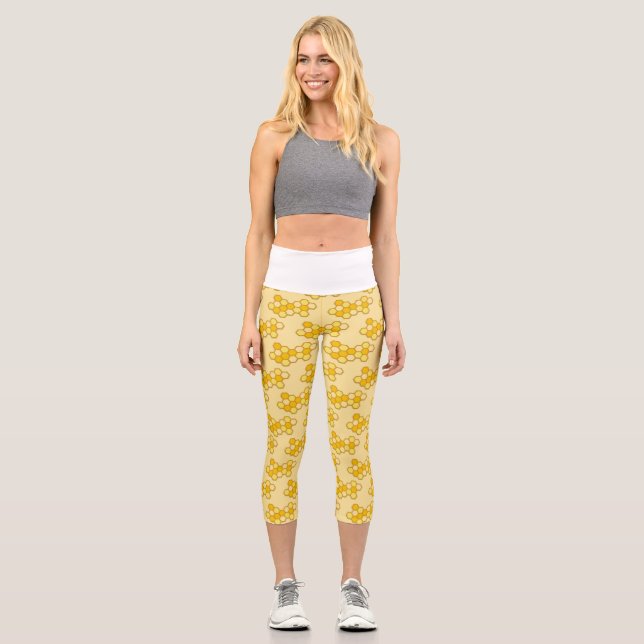 Honey Bee Printable Capri Leggings (Front)