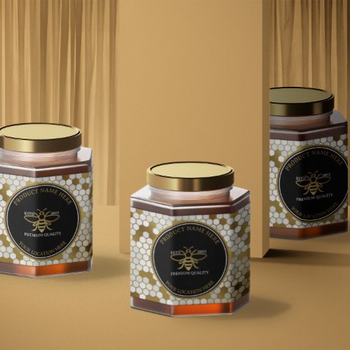 Honey Bee Product Custom Rectangle Jar Label