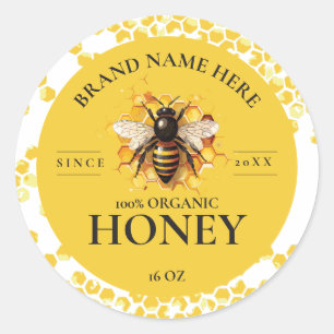 Honey Bee Product Round Label