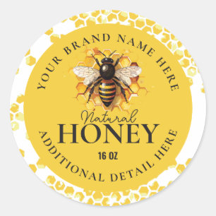 Honey Bee Product Round Label