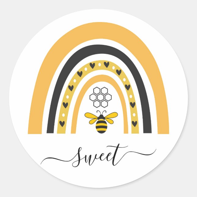 Honey Bee Rainbow Sweet Sticker (Front)