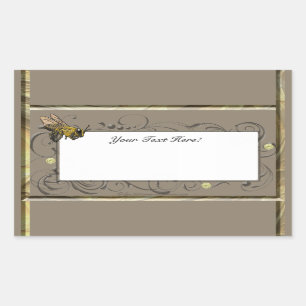 Honey Bee Rectangular Sticker