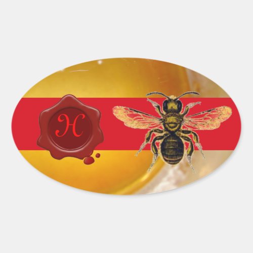 HONEY BEE RED WAX SEAL MONOGRAM BEEKEEPER