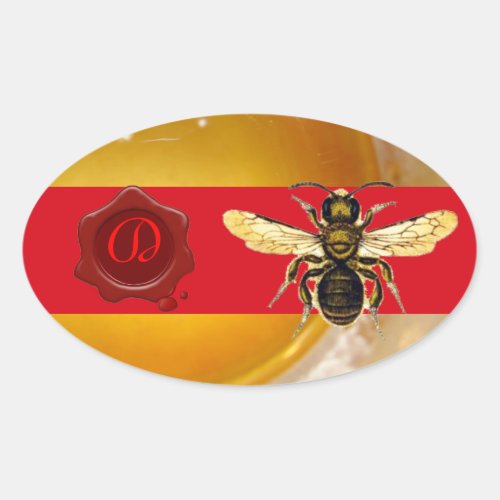 HONEY BEE RED WAX SEAL MONOGRAM BEEKEEPER