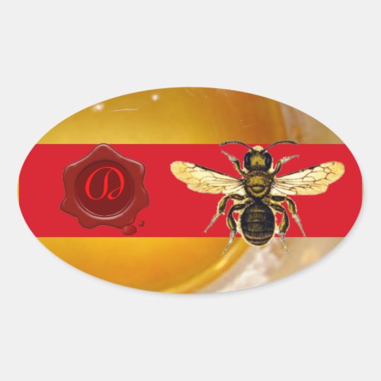 HONEY BEE RED WAX SEAL MONOGRAM ,BEEKEEPER