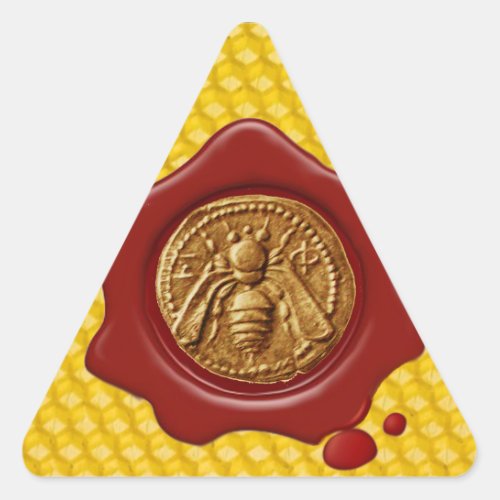 HONEY BEE RED WAX SEAL TRIANGLE