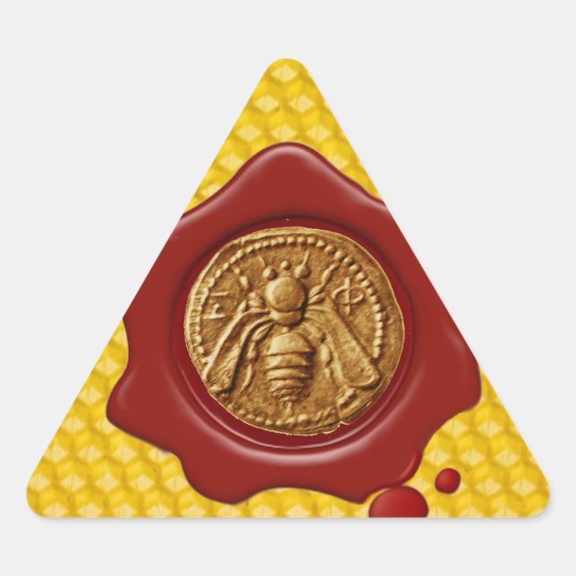 HONEY BEE, RED WAX SEAL TRIANGLE (Front)