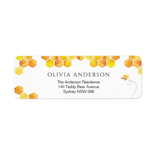  Honey bee return address label