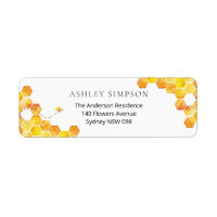 Honey Bee Return Address Label