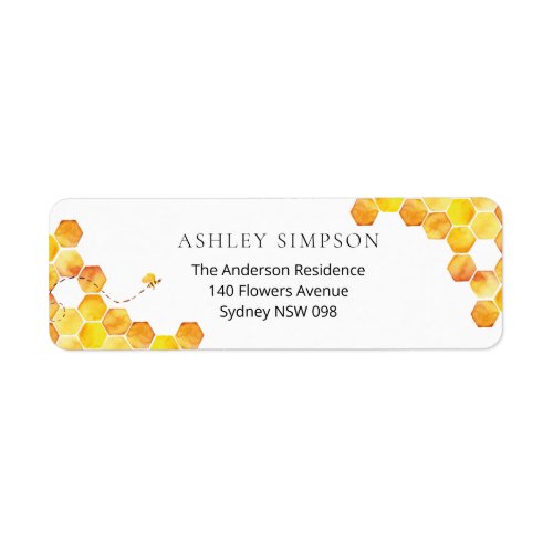 Honey Bee Return Address Label