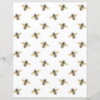 Honey Bee Scrapbook Paper Sheet