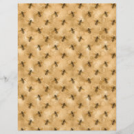 Honey Bee Scrapbook Paper Sheet