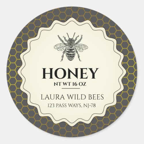 Honey Bee Seller Apiarist  Vintage Classic Round Sticker