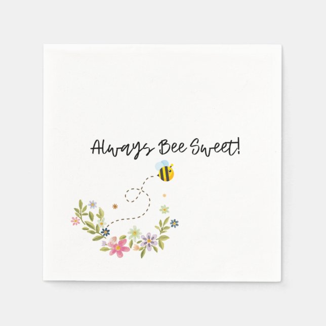 Honey Bee Shower Dessert Napkin (Front)