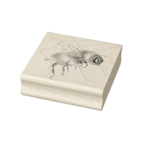 Honey Bee Sketch Rubber Stamp
