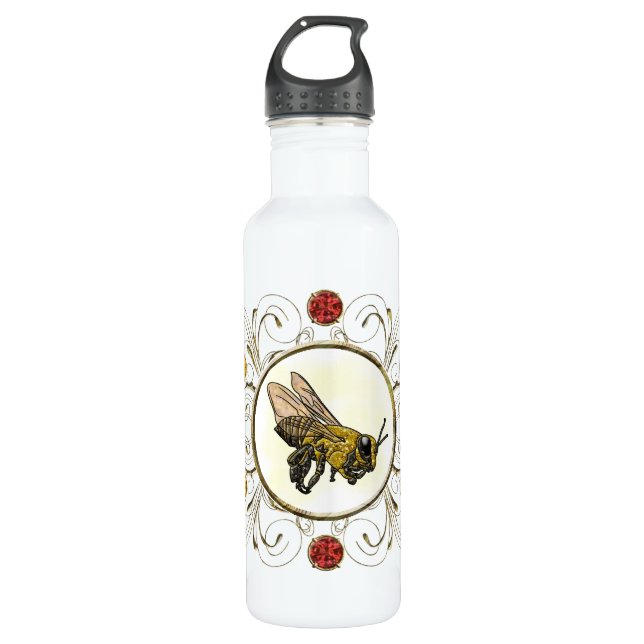 Honey Bee Stainless Steel Water Bottle (Front)
