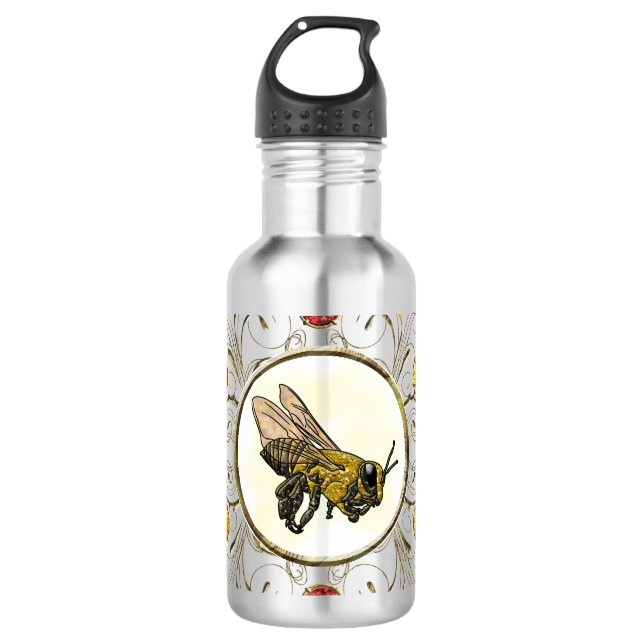 Honey Bee Stainless Steel Water Bottle (Front)
