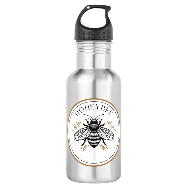 Honey Bee Stainless Steel Water Bottle (Front)
